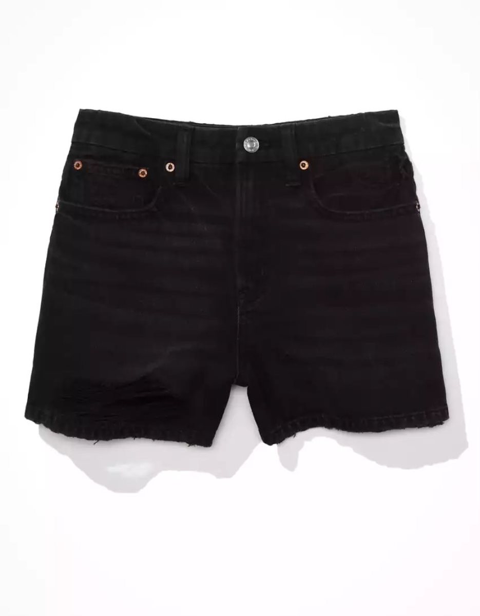 Shorts American Eagle AE Denim Curvy Highest Taille '90s Boyfriend Noir Femme | ZZR-35293016